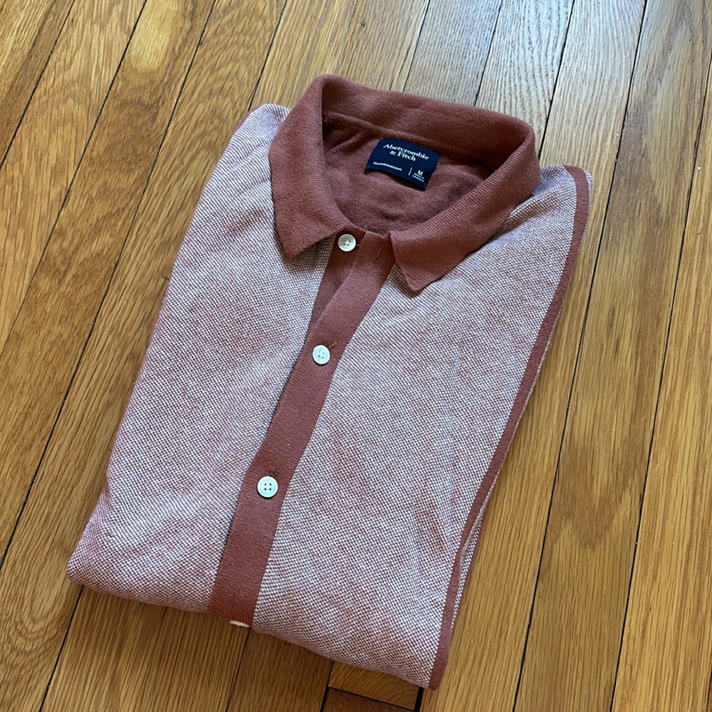 Abercrombie Men’s Sweater Polo Medium